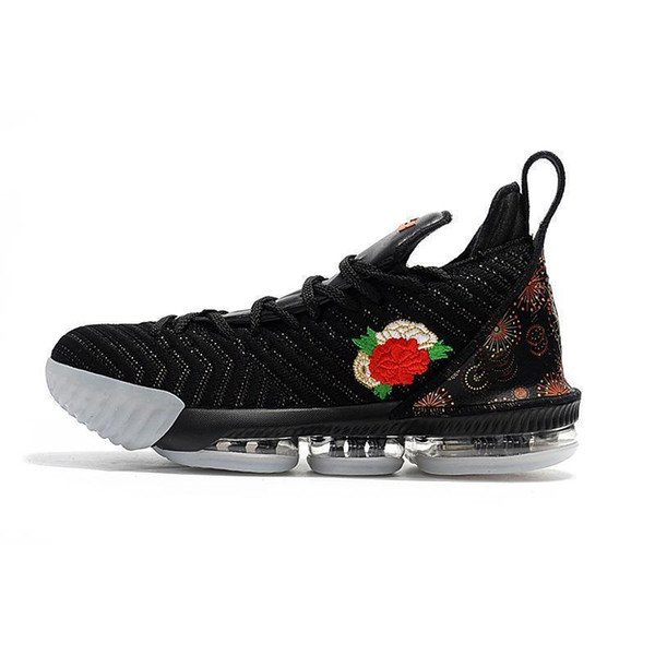 2019 lebron shoes New Arrival XV LEBRON 16 EQUALITY Black White Basketball Shoes for Men 16s EP Sports Training Sneakers 01