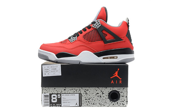 Cheap New Mens Jumpman 4 IV basketball shoes 4s White Game Royal Orange Blue Multicolor air flight sneakers boots j4 for sale with box5