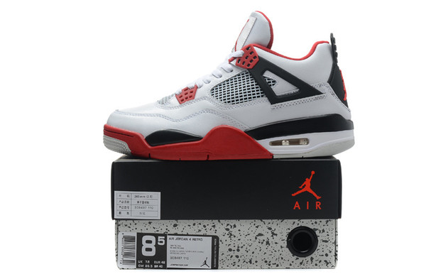 Cheap New Mens Jumpman 4 IV basketball shoes 4s White Game Royal Orange Blue Multicolor air flight sneakers boots j4 for sale with box7