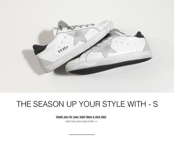 2019 TIDE BRAND Golden Italy Ulzzang SLIDE 270 Sneakers Goose female wild low-top lace-up canvas shoes designer sneaker 35-40
