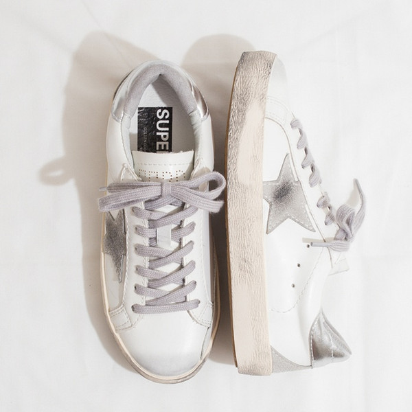 Golden old style sneakers Genuine Leather Villous Dermis Casual Shoes Goose Women Luxury Superstar trainer 270 shoes IN stock
