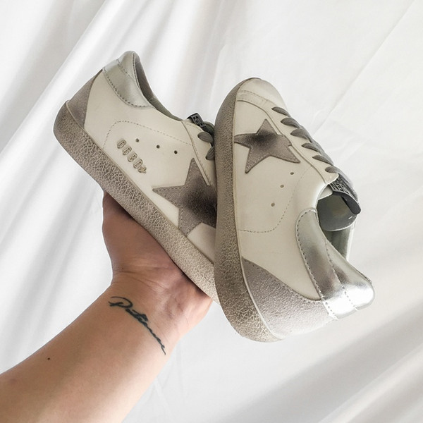2019 High quality Golden old style 270 sneakers Genuine Leather Villous Dermis Casual Goose Shoes Women Luxury Superstar trainer 35-40