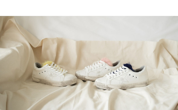 2019 Luxury 270 Shoes Golden Old Style Designer Sneakers Genuine Leather Villous Dermis Casual Shoes Women Goose Luxury Superstar