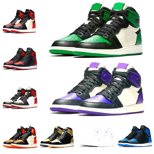 NEW Designer Sports Sneakers 1 1og 1s Solefly Aleali May Neutral Grey Patent Leather Green Barb Travis Male And Female Basketball Shoes