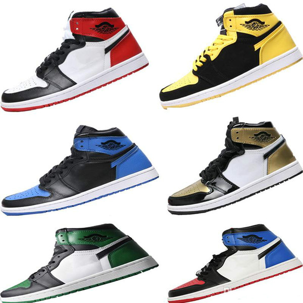 New 1s Bred Leather High Top Casual Basketball Boots Originals designer sneaker Bred Athletic Shoes 1og Bred