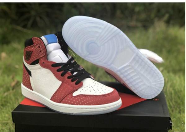2019 Hot Sale 1 Og High Spider Man Origin Story Men Basketball Shoes Chicago Crystal Sneakers Sport Shoes