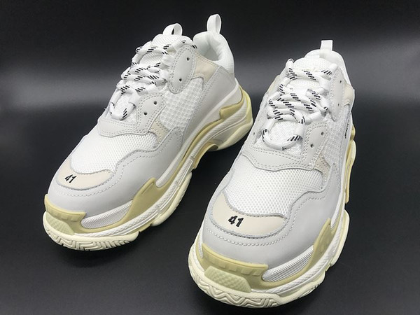 Luxury Designers Sports Casual Shoe Triple S Designer Low Old Dad Sneaker Combination Soles Boots Mens Womens Runner Shoes Top Quality