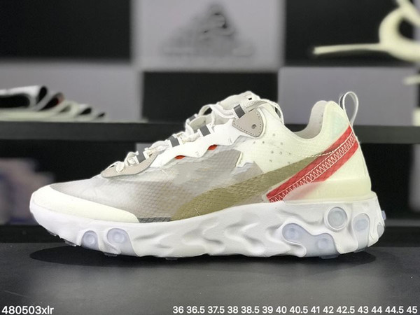 2019 high quality New Arrival white black mesh breathable React 87 men's sports outdoor running shoes designer women sports shoes