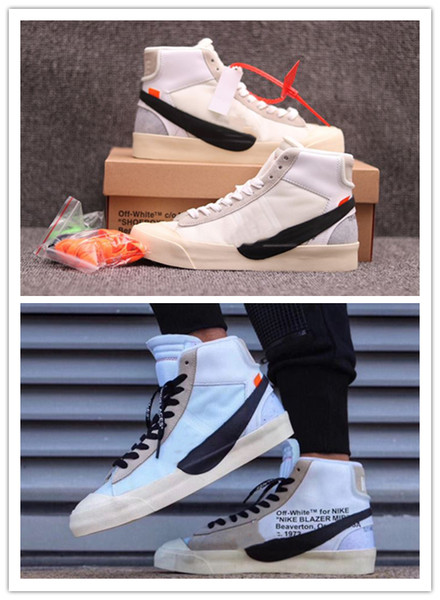 The Ten New Release Blazer Mid All Hallows Eve Grim Reepers Sneakers Pale Vanilla Black-Total Orange High Quality 10X Sports Running Shoes