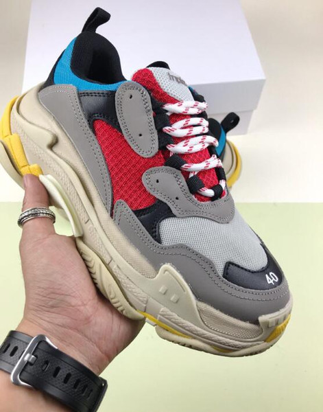 Luxury Designers Sports Casual Shoe Triple S Designer Low Old Dad Sneaker Combination Soles Boots Mens Womens Shoes Top Quality