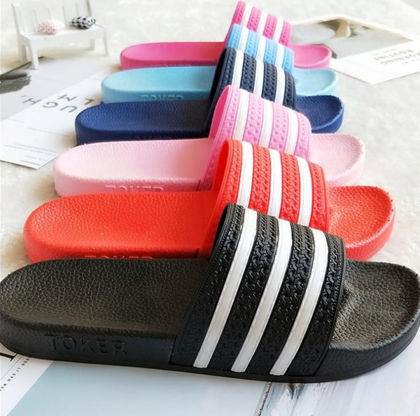 2019 hot sale home indoor anti-slip slippers word sandals summer Striped men women sandal slippers couple slippers A91