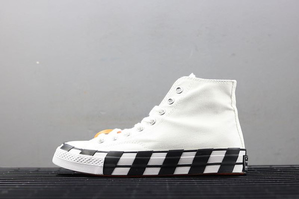 Newest Stripe OFF Chuck 70 White Bold Orange-Black SHOELACES Taylor 1970S Canvas Men Women Running Shoes Fashion Casual Shoes 162204C Box