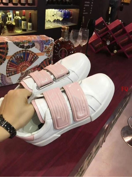 New women designer white pink black casual shoes fashion hundred tower stitching high quality luxury women\#039;s shoes leather sports shoes