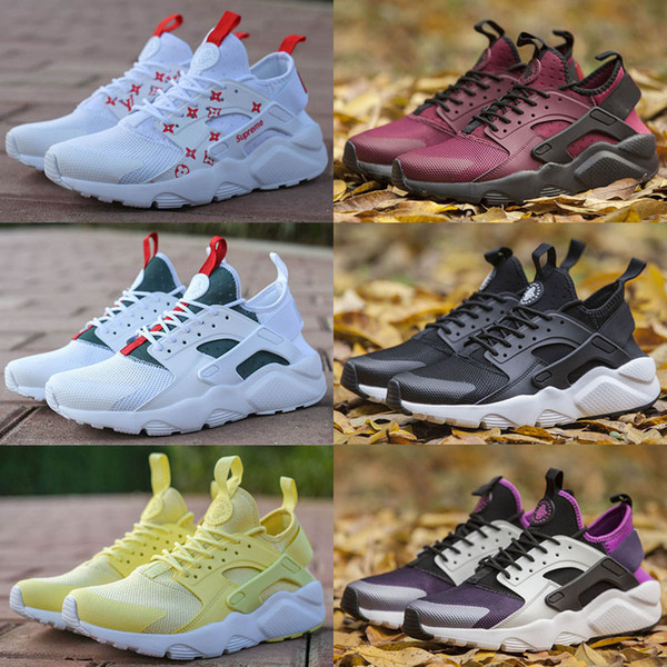 2019 Newest Air Huarache 4 IV Ultra Reflect Outdoor Shoes For Mens Womens Leather Mens air Huaraches Sports Trainers Outdoor Sneakers 36-46