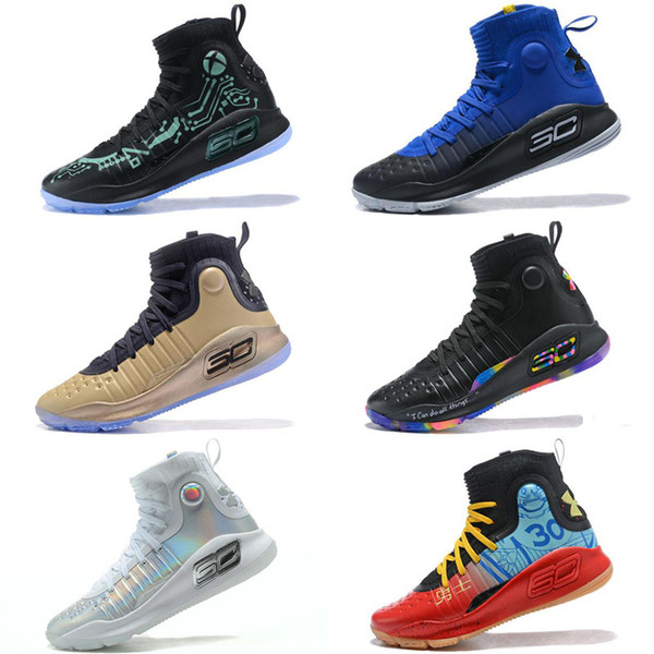 Wholesale Currys 4 Men Basketball Shoes Currys 4s Gold Championship MVP Finals Sports Sneakers Trainers Outdoor Designer Shoes