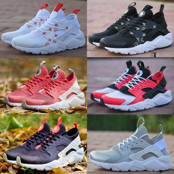 High Quality huarache 4 Outdoor Shoes For Men Women Black white red Grey Sneakers Huaraches Jogging Sports Shoes