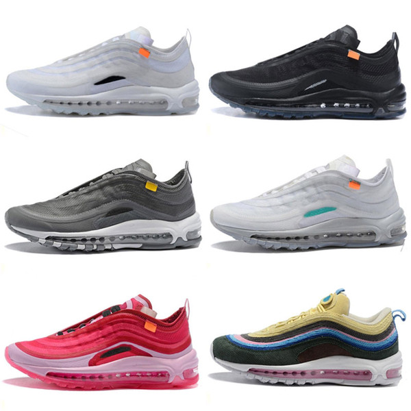 2019 Cushion 97 mens Outdoor Shoes Classic designer chaussure homme OG TT 97s yellow Red Essential 3M white Black 97s sports Sneakers