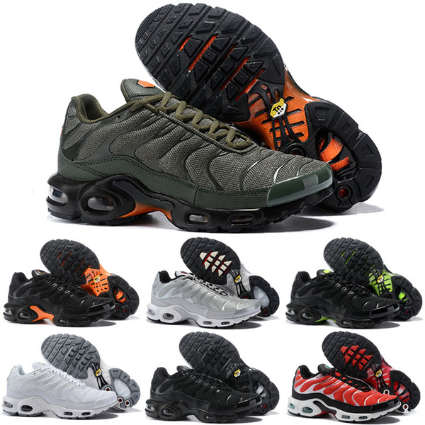 New Arrivals chaussure TN Plus Outdoor Shoes 2018 tn Men Outdoor Run Shoes Black White Trainers Hiking Sports Athletic Sneakers EUR 40-46
