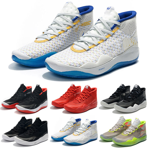 Men 2019 Kevin Durant KD 12 12S Multi-Color KD12 XII Trainers Zoom Anniversary Outdoor Shoes Elite Mid Sport Sneakers 40-46
