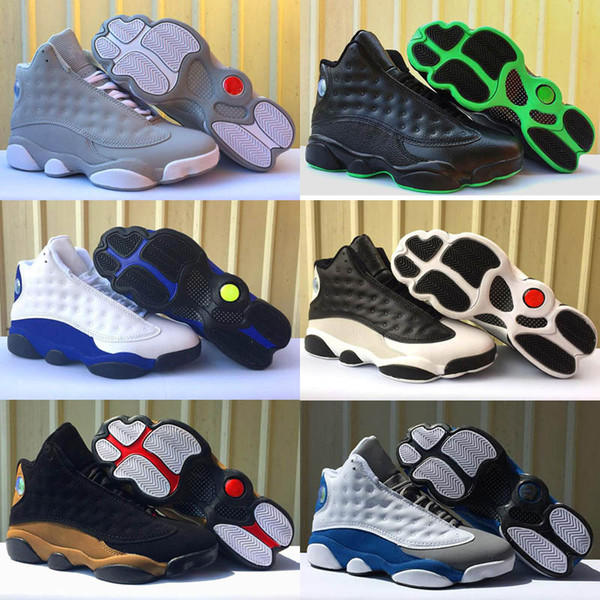 high quality 13 13s Outdoor shoes Retro black cat Hyper olive Altitude GS Italy Blue grey men women 13s sports Sneaker Shoes 36-47