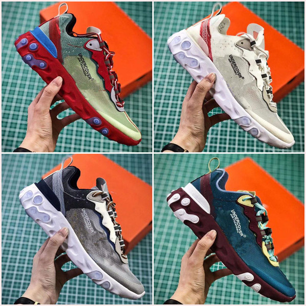 New UNDERCOVER x Upcoming React Element 87 Pack white epic Sneakers brand Men Women Trainer Men Women designer Outdoor Shoes zapatos