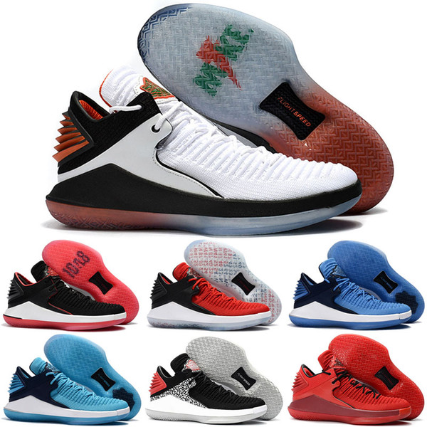 2019 Low Cut 32 XXXII Flights Retro Speed Mens Outdoor Shoes Red Black 32s Men Sports Sneakers Size US 7-12