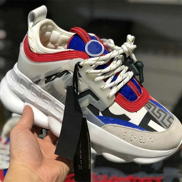 New Luxury Chain Reaction Brand mens Designer shoes Trainers Casual ace Shoes Lightweight Chain-linked Rubber designer sneakers size 35-45
