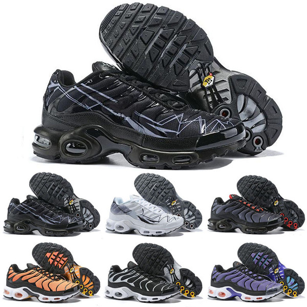 2019 New Design Top Quality TN Mens shOes Breathable Mesh Chaussures Homme Tn REqUin Noir Outdoor ShOes Size 7-12
