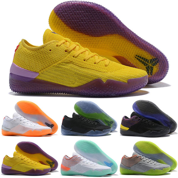 NEW 2019 Kobe 360 AD NXT Yellow Orange Strike Derozan Outdoor Shoes Cheap Slae Mens Trainers Wolf Grey Purple Sneakers Size 7-12