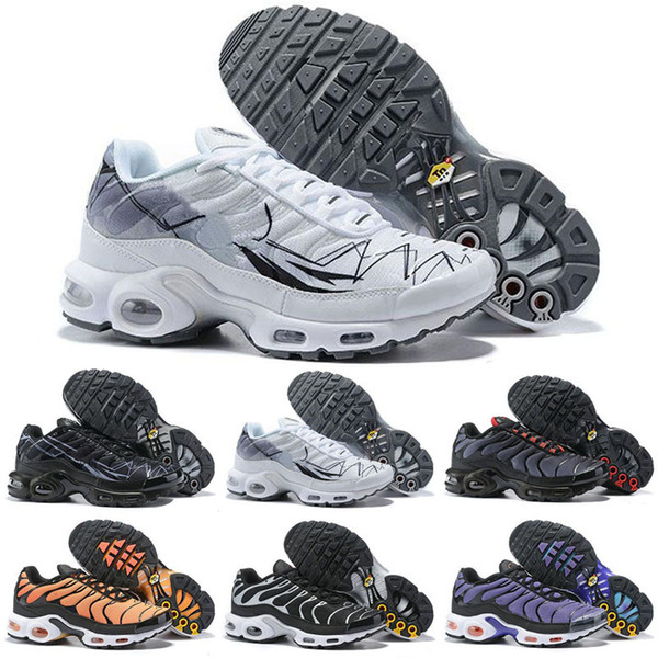 New Arrivals chaussure TN Plus Outdoor Shoes 2018 tn Men Outdoor Run Shoes Black White Trainers Hiking Sports Athletic Sneakers EUR40-46