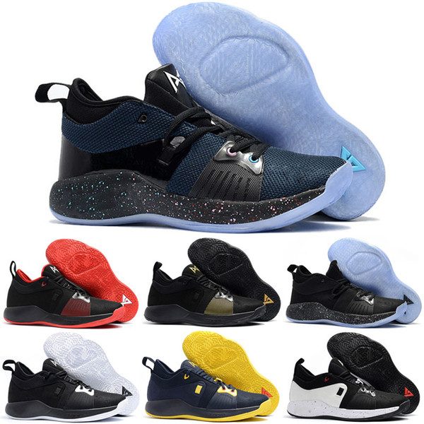 High quality Paul George PG 2 PG II Outdoor Shoes for Cheap top PG2 2S Starry Blue Orange All White Black Sports Sneakers Size 40-47