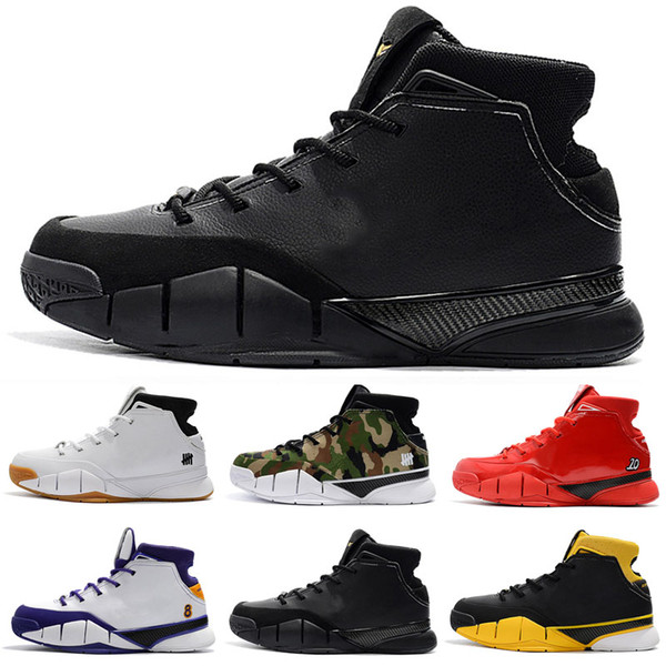 2019 kobe 1 Protro ZK1 Black Gold Red Thomas Camouflage Green Gum Outdoor Shoes for Men KB One 1s Sports Trainers Sneakers Size 40-46