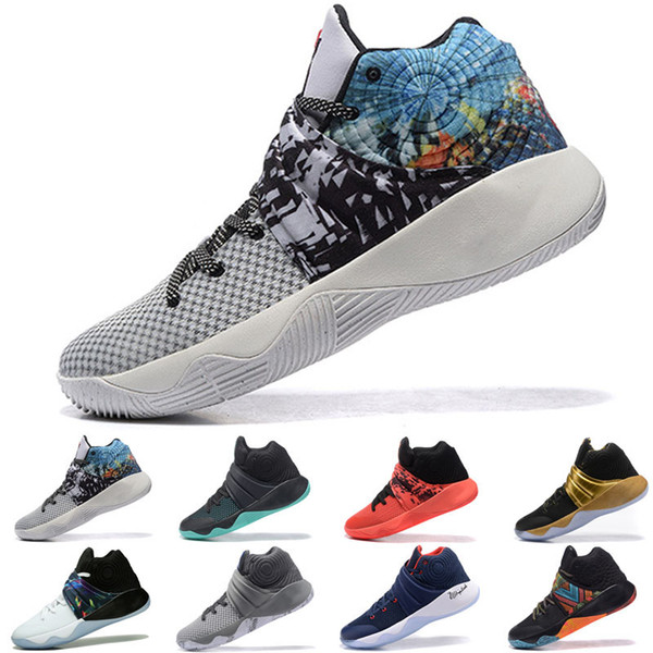 Top quality Kyrie 2 Parade Men Outdoor Shoes Outdoor Sports Outdoor Training Sneakers Shoes Size 7-12