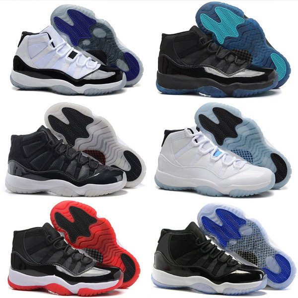 Jumpman 11 Mens 11s Outdoor Shoes New Concord 45 Platinum Tint Space Jam Gym Red Win Like 96 XI Designer Sneakers Men Sport Shoes