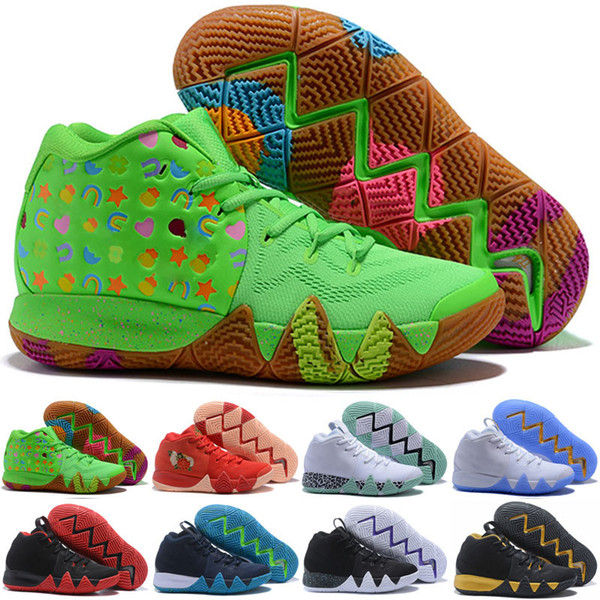 4s IV Lucky Charms Men Outdoor Shoes Top Quality Irving 4 Confetti Color Green Designer Trainers Sneakers shoes Size 40-46