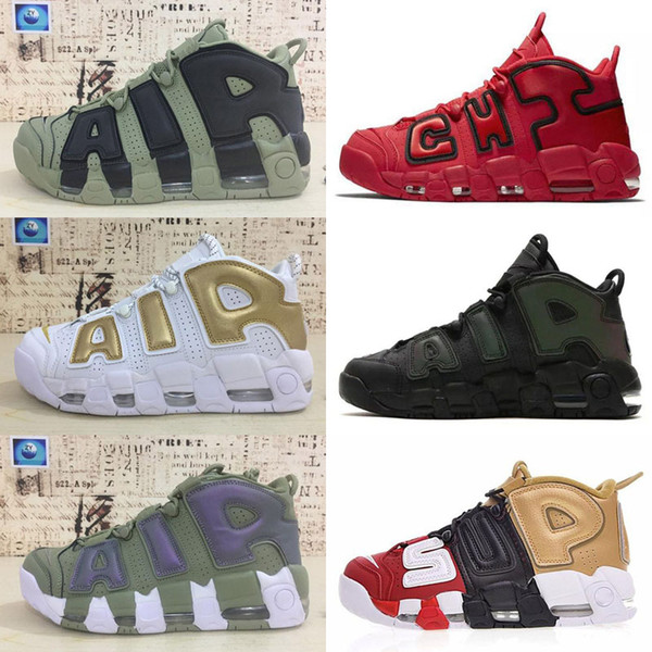 High Quality Air Cushion Uptempo Outdoor Shoes For Men Women 96 QS Olympic Varsity Maroon 3M Scottie Pippen Sports Sneakers Size 36-47