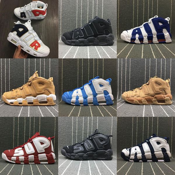 2019 New Sup Air More Uptempo Mens Women Outdoor Shoes High Quality Big Pippen Athletic Sport 902290-700 US 5.5-13