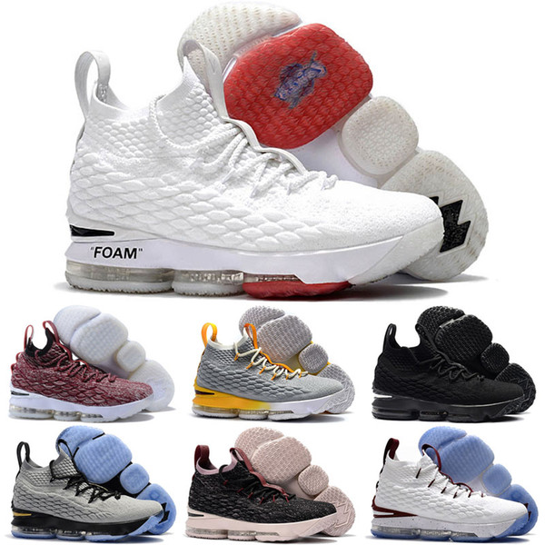 35 Colors Available 2019 New Arrival What the XV Lebron 15 EQUALITY Black White Outdoor Shoes Size 40-46