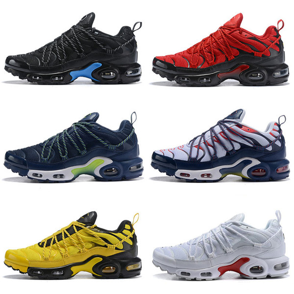 2019 Top champagnepapi Mercurial Plus Tn Ultra SE Black White Orange Outdoor Shoes Plus TN shoe Women Mens Trainers Sports Sneakers 40-46