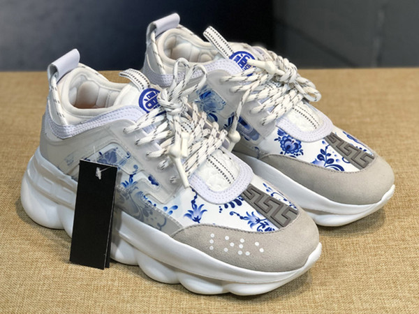 Chain Reaction Sneakers Males Mens Luxury Designer Shoes Females Womens Sport Trainers Outdoor Fashion Shoes Sneakers