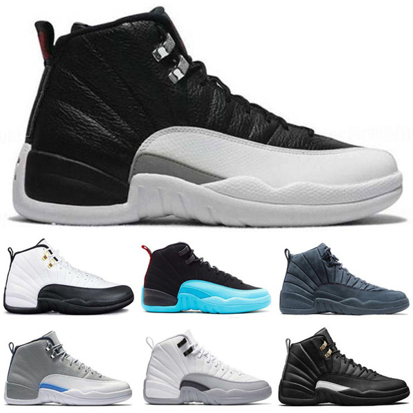 Top Jumpman 12 XII Men Outdoor Shoes New Wntr PRM OVO The Master Bordeaux Flu Game Taxi 12s Men Designer Sneakers Leather Shoes 7-13