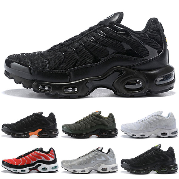 2019 New Outdoor Shoes Men TN Shoes tns plus air Fashion Increased Ventilation Outdoor Trainers Olive red blue black Sneakers Chausseures