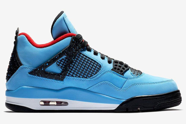 2019 New Jumpman 4 IV Travis x Houston University Blue Black Red Sports Outdoor Shoes for Men 4s Designer Trainers Sneakers Size 7-13