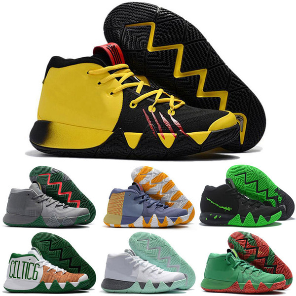 New Arrival Kyrie Charms Men Outdoor Shoes Men Top Quality Irving 4 Confetti Color Green Designer Trainers off Sneakers