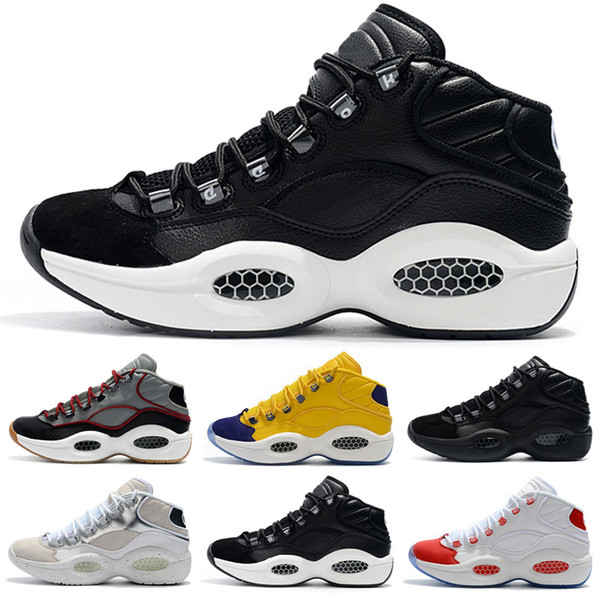 New Arrival 2019 Men Sneakers Question Mid V72127 Allen Iverson Classic Basketball Shoes Good quality Zapatillas Designer Sneakers EUR 40-45