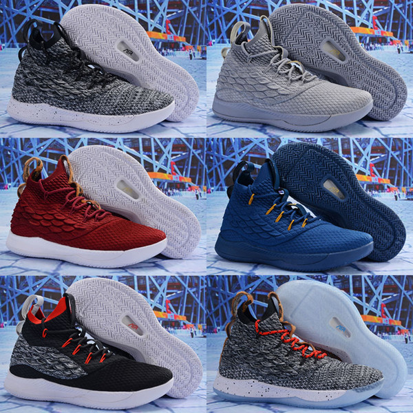 New Arrival Lebron 15.5 XV Low Black Red White Gold Shoes for Top quality 15.5s Mens Training Sneakers Size 40-46