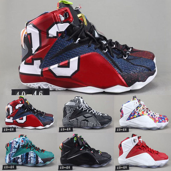 High Quality Athletic XII 12 Elite Outdoor Shoes Men What The Black White Metallic Gold Multi South Beach Sneaker shoes