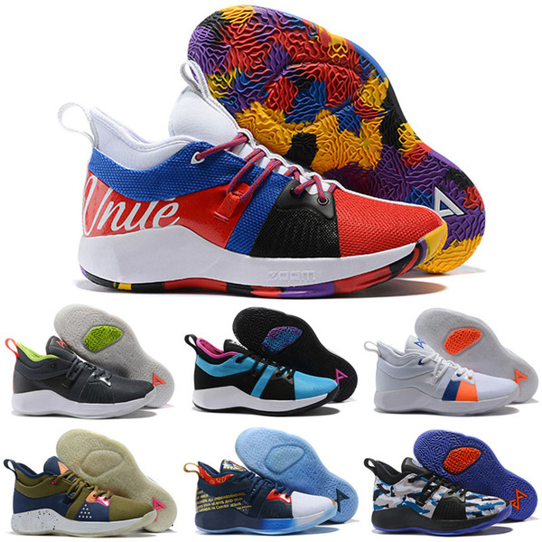 Paul George 2 PG II Mens Outdoor Shoes PG2 2S Starry Blue Orange All White Black Sports Sneakers Shoes Size 40-46