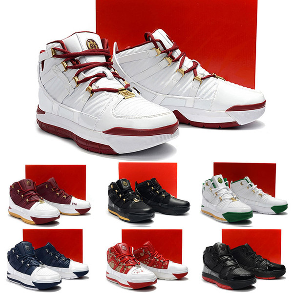 High Quality III 3 Home White Black James 3 White Navy SuperBron Zoom CTK Men Outdoor Shoes