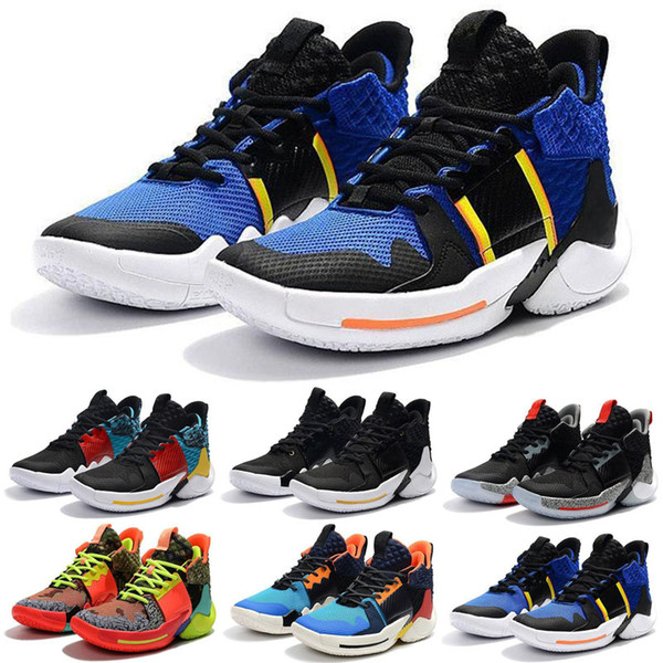2019 Russell Westbrook 2 Why Not Zer0.2 Thunder Men Outdoor Shoes Cheap Black Super multicolor Sport Sneakers